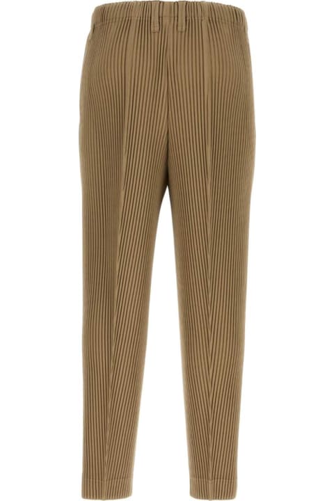 Homme Plissé Issey Miyake Clothing for Men Homme Plissé Issey Miyake Cappuccino Polyester Pant