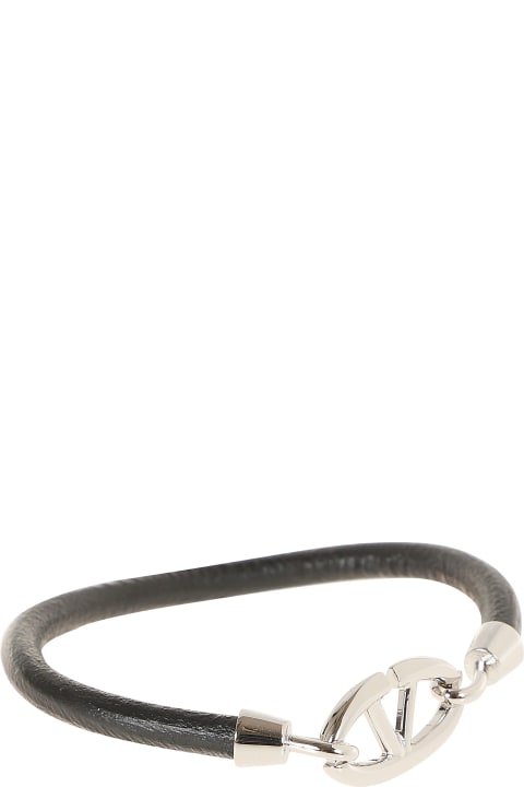 Valentino Garavani Bracelets for Men Valentino Garavani Leather Bracelet Vlogo The Bold Edition