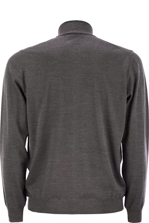 Homeware Fedeli Favonio - Virgin Wool Sweater With Full Zipper