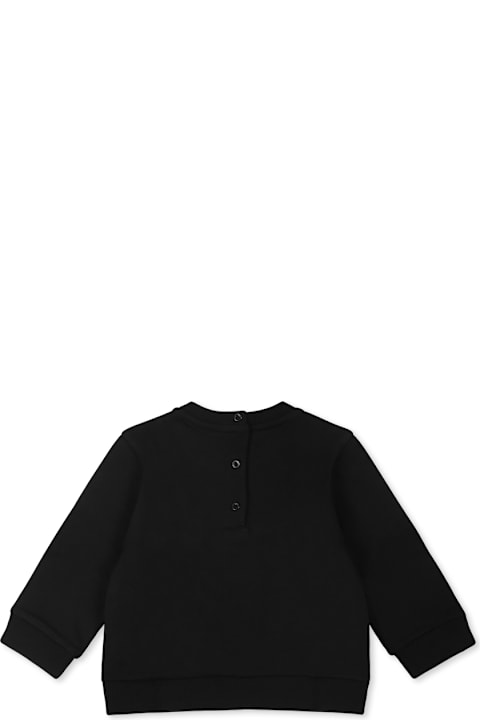 Balmain Sweaters & Sweatshirts for Baby Girls Balmain Black Sweatshirt For Babykids With Logo
