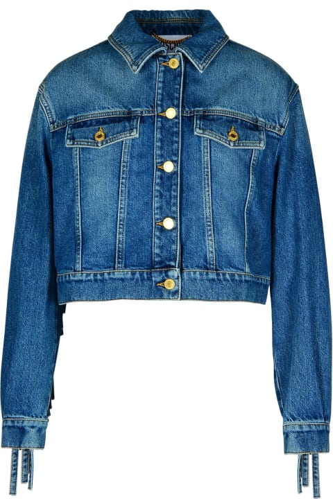 Moschino Coats & Jackets for Women Moschino Blue Cotton Jeans Jacket