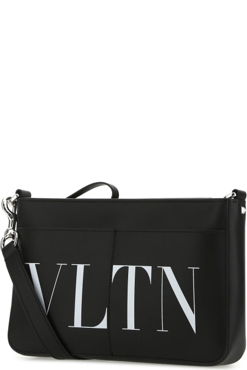 Shoulder Bags for Men Valentino Garavani Black Leather Crossbody Bag
