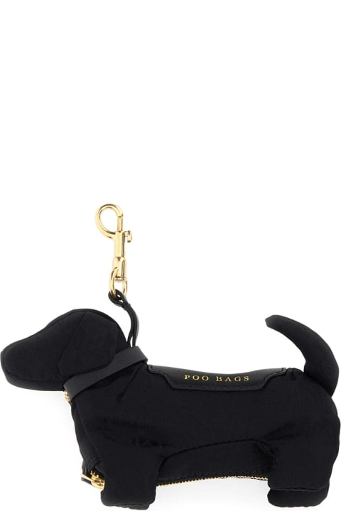 Anya Hindmarch for Women Anya Hindmarch Black Fabric Dogs Bag Dispenser
