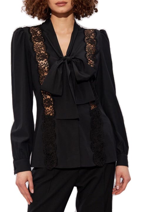 Dolce & Gabbana for Women Dolce & Gabbana Lace Inlay Satin Shirt