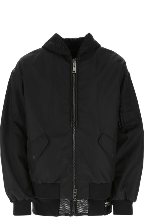 Coats & Jackets for Men Dolce & Gabbana Black Nylon Bomber Jacket