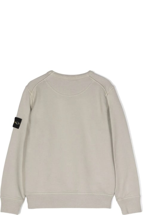 Sweaters & Sweatshirts for Girls Stone Island Junior Grey Cotton Sweatshirt