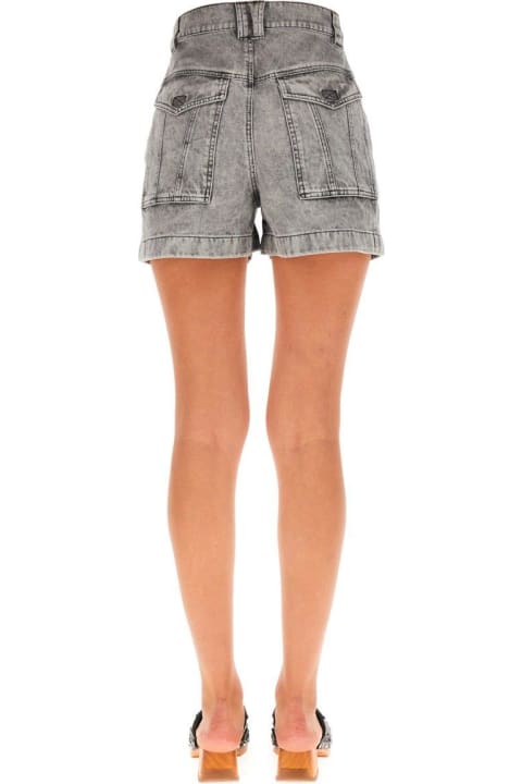 Marant Étoile Pants & Shorts for Women Marant Étoile Panelled Buttoned Denim Shorts
