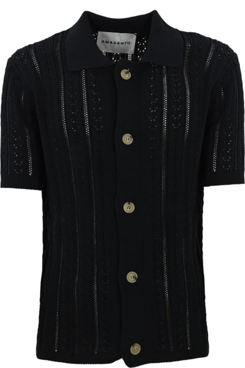 Amaranto Sweaters for Men Amaranto <strong>perforated Shirt</strong><strong></strong>