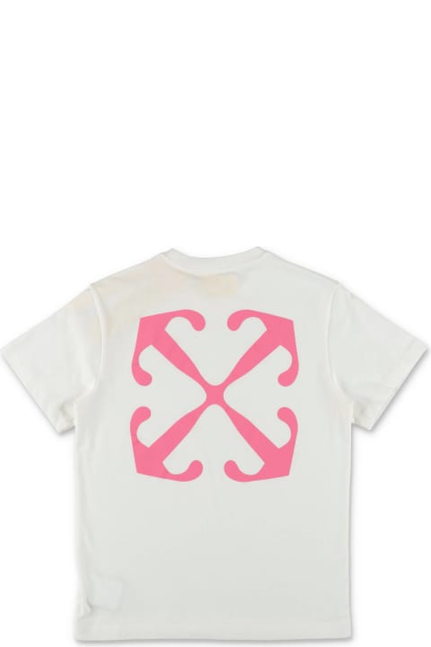 T-Shirts & Polo Shirts for Girls Off-White Off White T-shirt Bianca In Jersey Di Cotone Bambina