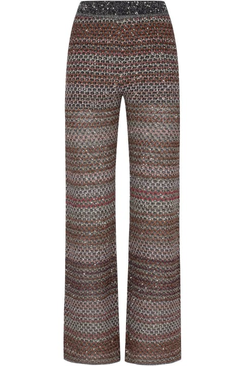 Fashion for Women Missoni Sequin Embellished Flared Knitted Trousers