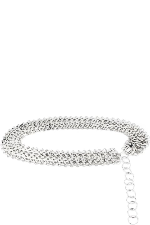 Accessories Sale for Women Paco Rabanne 1969 Chainmail Waist Belt In Silver