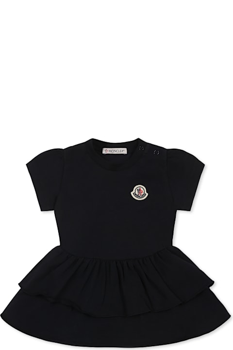 Moncler for Baby Boys Moncler Blue Dress For Baby Girl With Logo