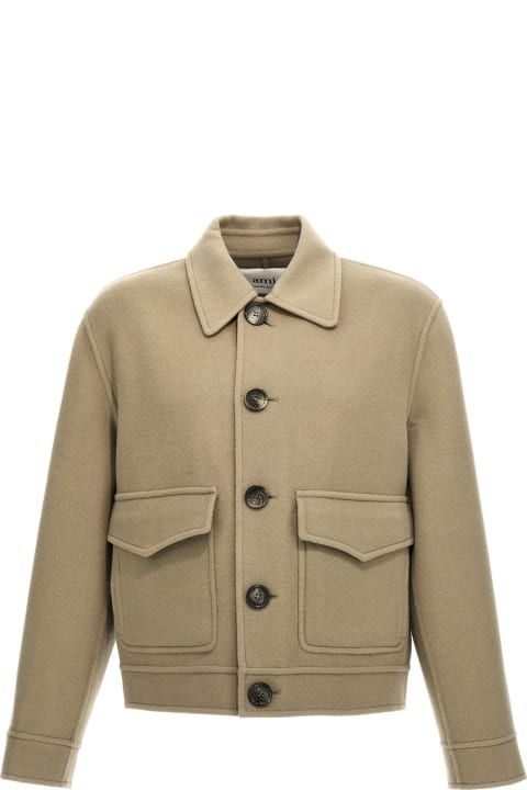 Ami Alexandre Mattiussi Coats & Jackets for Men Ami Alexandre Mattiussi Cashmere Wool Coat