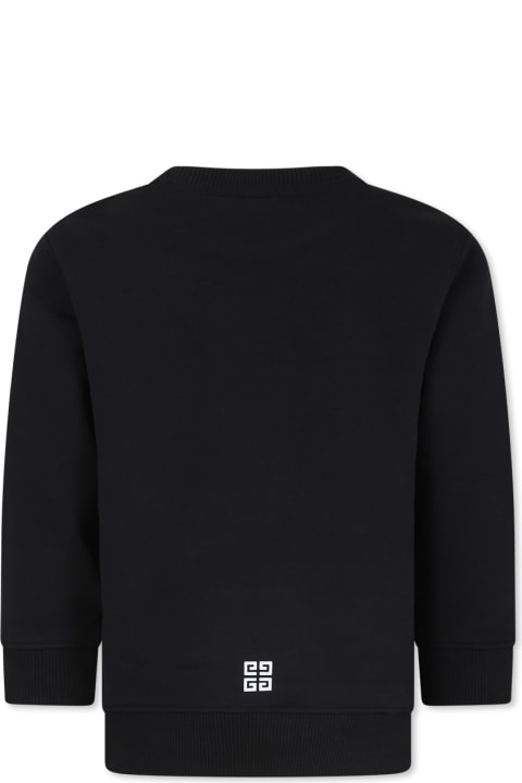 ボーイズ Givenchyのニットウェア＆スウェットシャツ Givenchy Black Sweatshirt For Kids With Logo