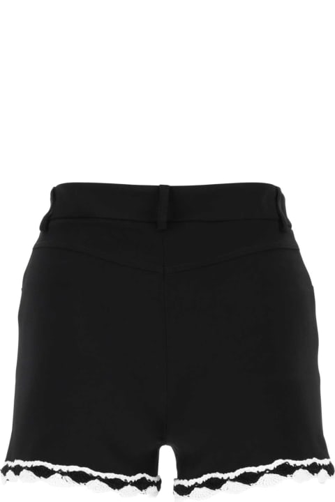 Moschino for Women Moschino Black Stretch Crepe Shorts