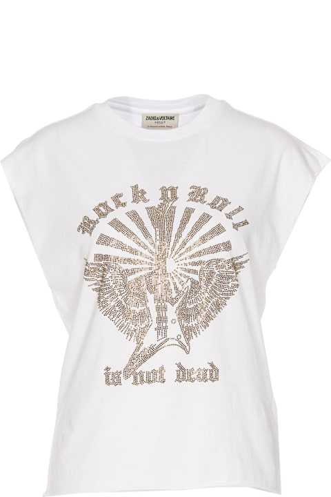 Zadig & Voltaire Topwear for Women Zadig & Voltaire Cloe Guitar Wings T-shirt