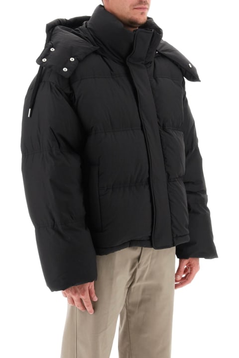 メンズ Ami Alexandre Mattiussiのコート＆ジャケット Ami Alexandre Mattiussi Down Jacket With Detachable Hood