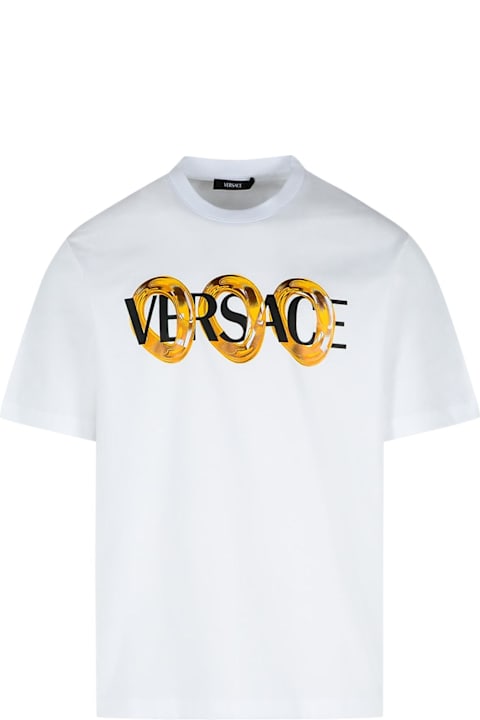 Versace Sale for Men Versace White Cotton T-shirt