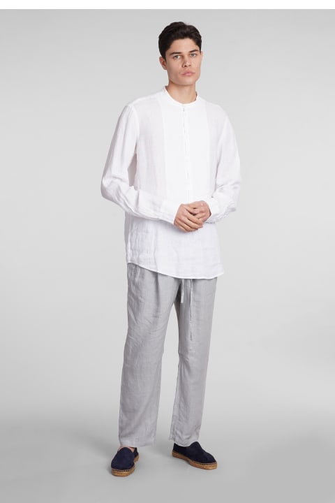 メンズ Massimo Albaのシャツ Massimo Alba Kos Shirt In White Linen