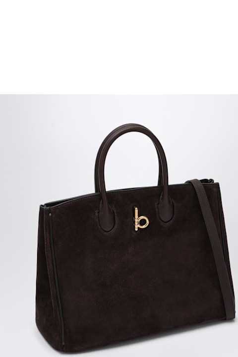 Burberry Sale for Women Burberry Rocking Horse Medium Brown Suede Tote