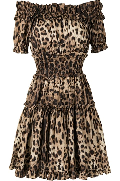 Homeware Dolce & Gabbana Leopard Print Short Dress