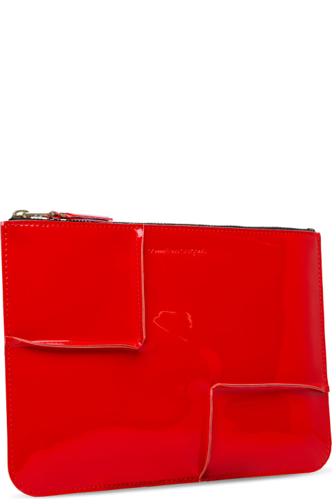 Comme des Garçons Wallet for Women Comme des Garçons Wallet 'medley' Red Leather Envelope