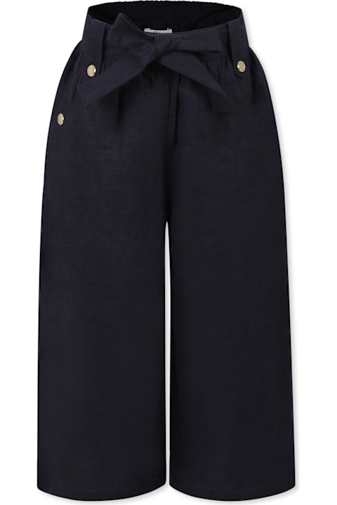 Chloé Bottoms for Girls Chloé Blue Trousers For Girl