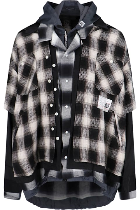 Mihara Yasuhiro لـ Men Mihara Yasuhiro 'layered' Plaid Shirt