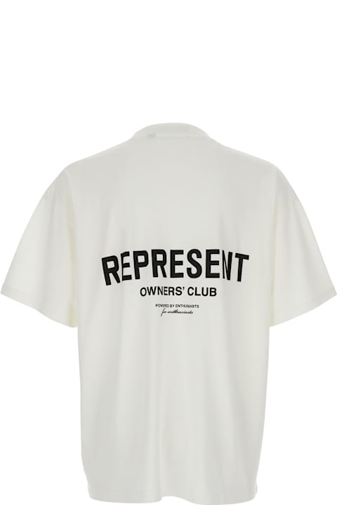 Homeware REPRESENT White T-shirt With Logo On The Front And Maxi Logo On The Back In Cotton Man