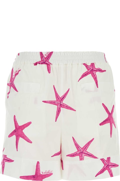 Valentino Garavani سراويل طويلة وقصيرة لـ السيدات Valentino Garavani Printed Poplin Valentino Garavani Escape Shorts