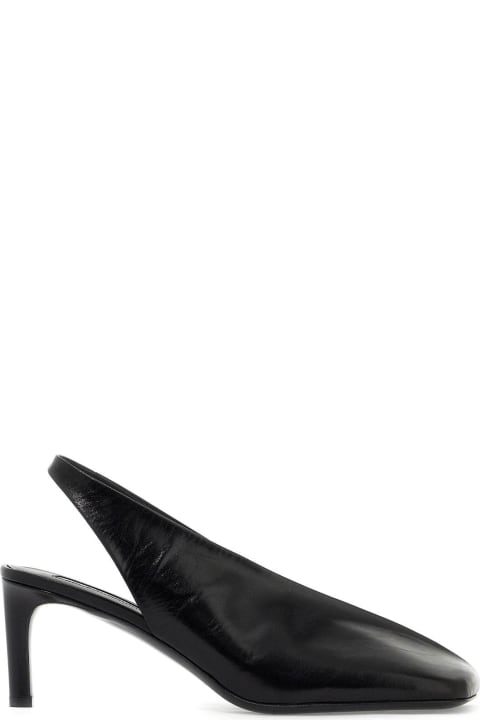 Jil Sander High-Heeled Shoes for Women Jil Sander Shiny Leather Slingback Pumps