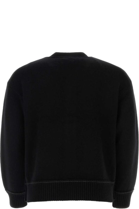 Sacai Sweaters for Men Sacai Black Cashmere Blend Cardigan