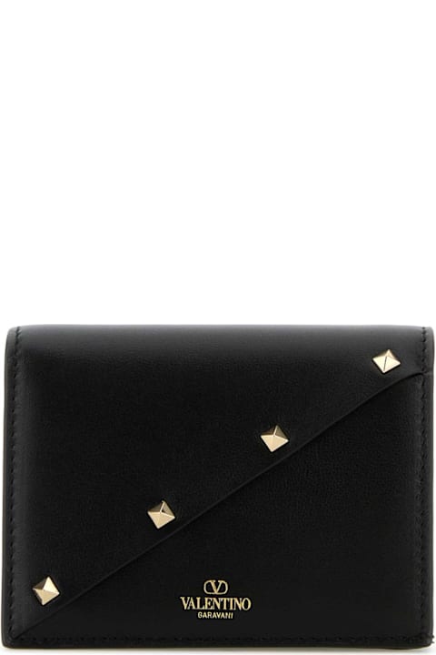 Valentino Garavani Accessories for Women Valentino Garavani Black Leather Rockstud Wallet