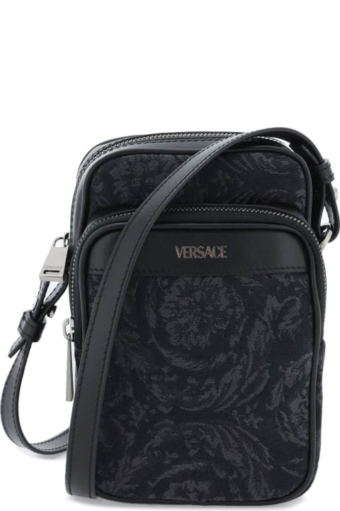 メンズ ショルダーバッグ Versace Athena Crossbody Bag