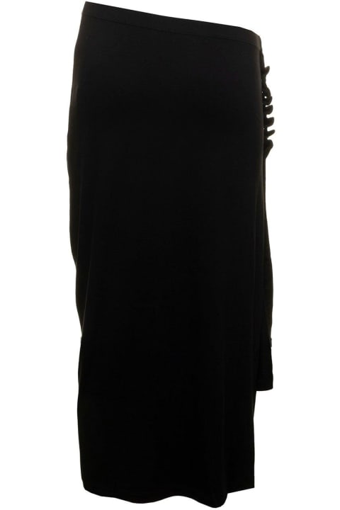 Fashion for Women Paco Rabanne Asymmetric High Waist Midi Skirt