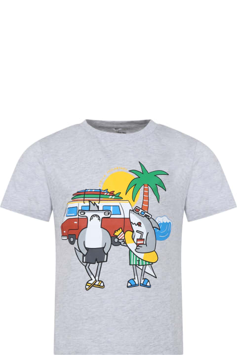 ボーイズ Stella McCartney KidsのTシャツ＆ポロシャツ Stella McCartney Kids Gray T-shirt For Boy With Multicolor Print