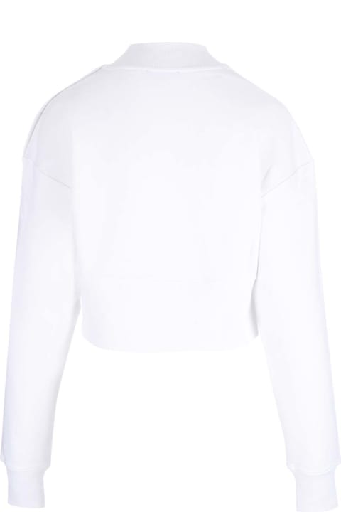 Balmain Clothing for Women Balmain Cotton Crop Sweatshirt With Logo