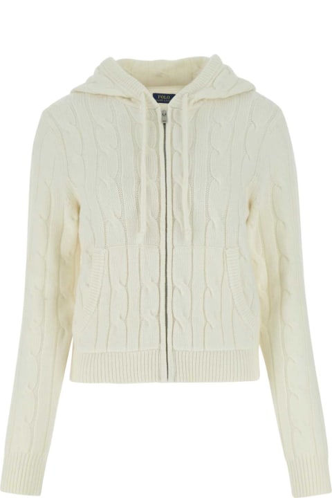 Polo Ralph Lauren Coats & Jackets for Women Polo Ralph Lauren Ivory Wool Blend Cardigan