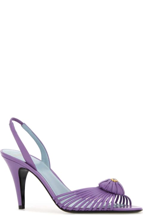 Valentino Garavani Purple Leather Royal Sandals