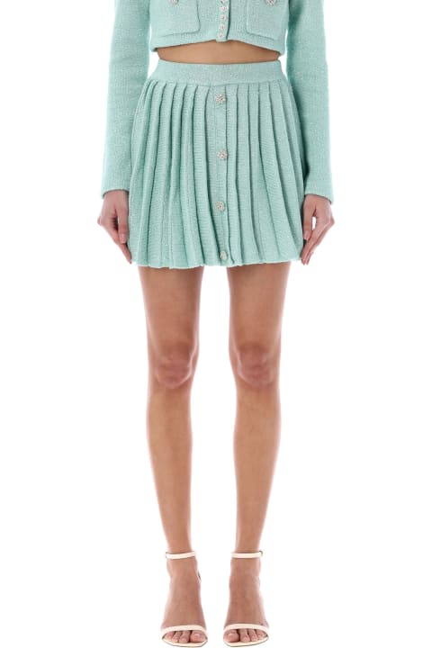 self-portrait Skirts for Women self-portrait Sequin Pleated Knit Skirt