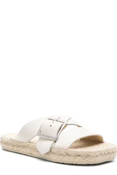 Loewe لـ Kids Loewe Petal Leather Sandals