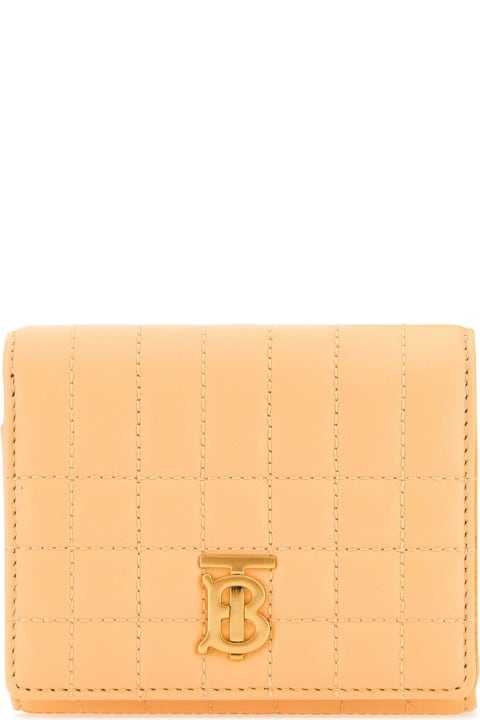 Fashion for Women Burberry Peach Leather Small Lola Wallet