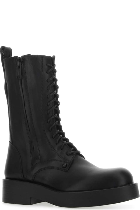 ウィメンズ Ann Demeulemeesterのブーツ Ann Demeulemeester Black Leather Maxim Ankle Boots