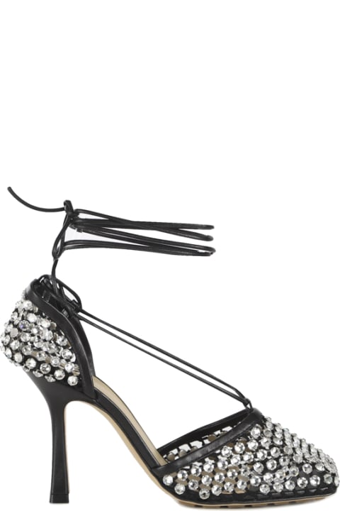 Bottega Veneta High-Heeled Shoes for Women Bottega Veneta Sparkle Stretch Lace-up Sandals