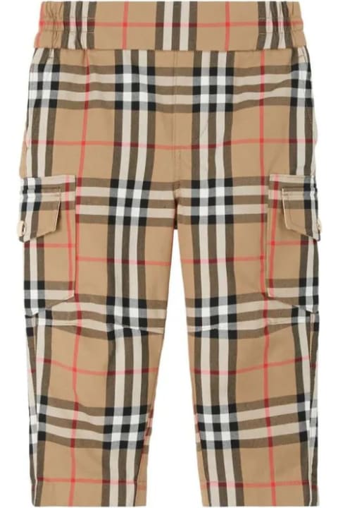 Bottoms for Baby Boys Burberry Burberry Kids Trousers Grey