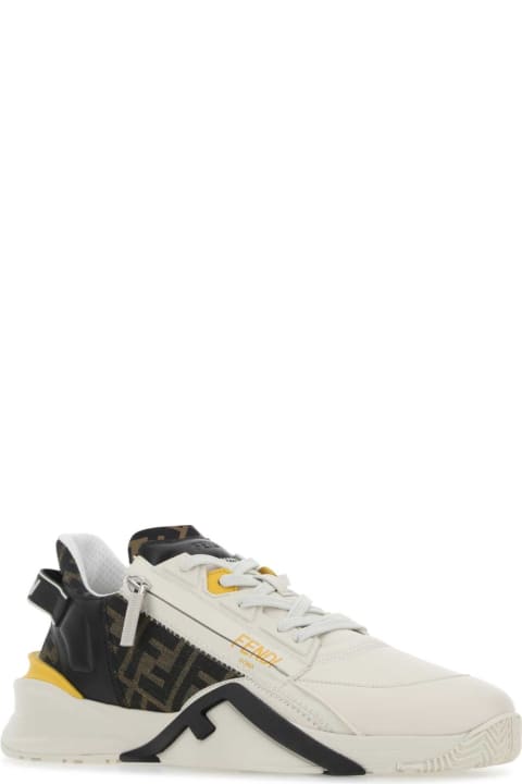 Fendi Sale for Men Fendi Multicolor Leather And Fabric Flow Sneakers