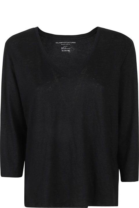 Majestic Filatures Topwear for Women Majestic Filatures Majestic T-shirts And Polos Black