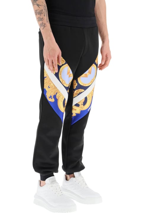 Versace Fleeces & Tracksuits for Men Versace Interlock Track Pants With Barocco 660 Inserts