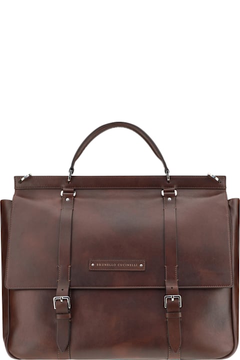 Sale for Men Brunello Cucinelli Leather Travel Bag