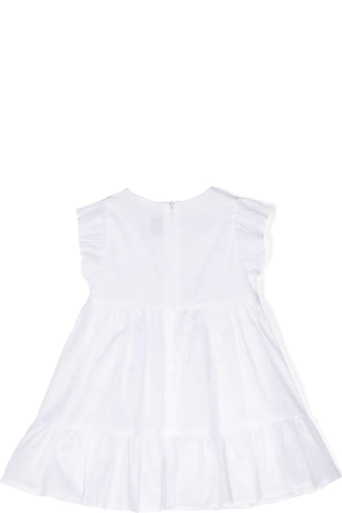 ベビーガールズ Il Gufoのワンピース＆ドレス Il Gufo White Cotton Voile Dress With Culotte